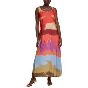 Ipponelli Womens Maxi Tank Dress, Red